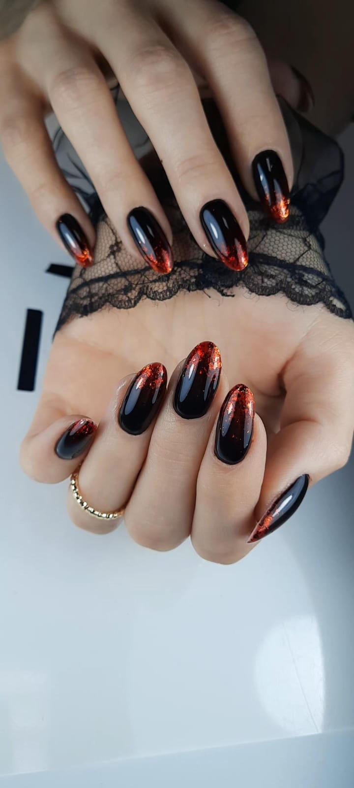 Stylizacja Black & Red Ombre